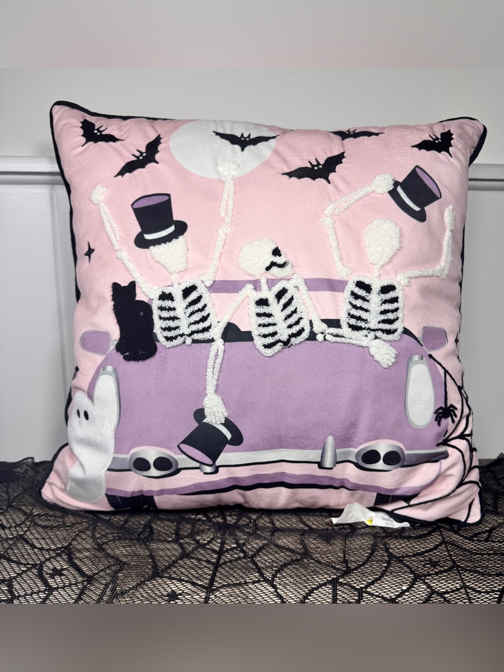 NEW Skeltons in a Convertible Halloween Pillow